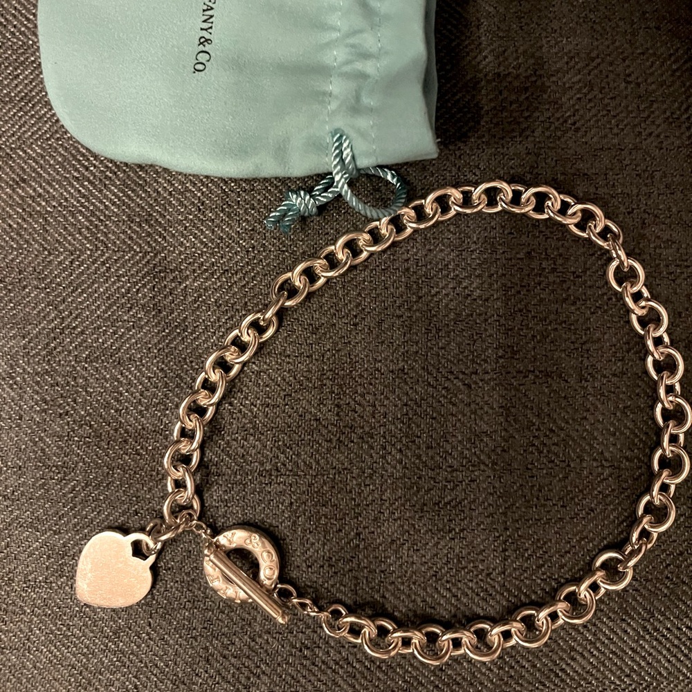 Tiffany & co. Silver toggle heart necklace